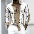 Men's collared shirt with creative musical note print | SAMAG