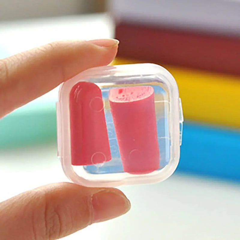 1Pair Noise Reduction Anti-noise Earplugs with Box Soundproof Waterproof Ear Plugs Sound Insulation Foam Sleeping Earplugs