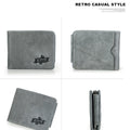 CONTACT'S Genuine Crazy Horse Leather Men Wallets Vintage Trifold Wallet Zip Coin Pocket Purse Cowhide Leather Wallet For Mens