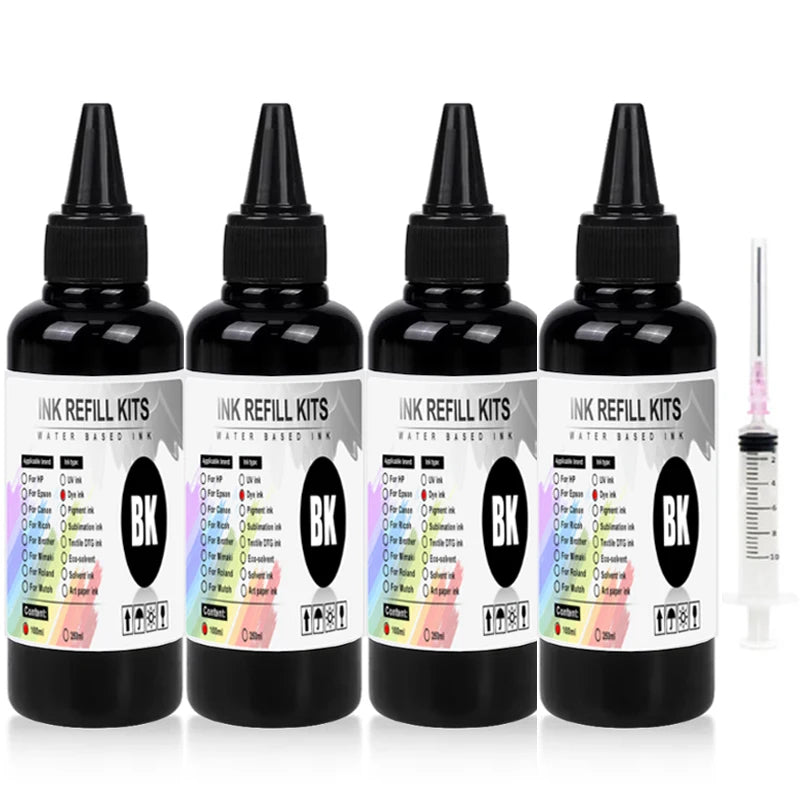 100ml Universal Dye Ink BK C M Y Kit Compatible For HP - View 4 | SAMAG