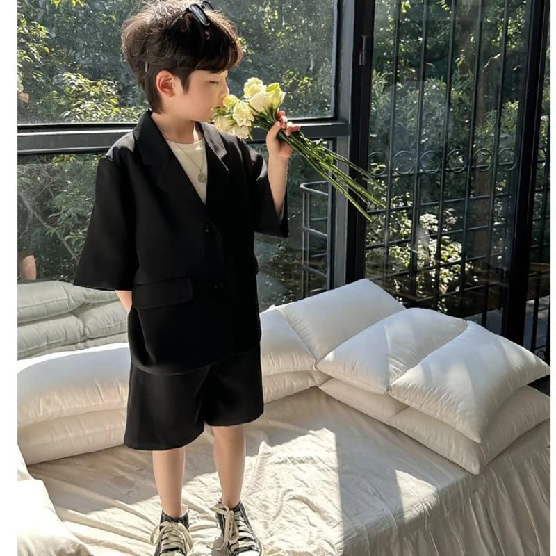 Boys' Blazer Suit Set Summer New Thin Casual Baby Single - View 4 | SAMAG