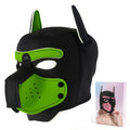 10 Colors Puppy Cosplay Costumes Increase Large Size Padded Rubber Full Head Hood Mask With Ears For Couples Dog Role Play Games