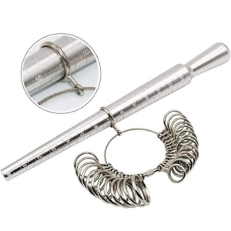 US Standard Ring Sizer & Reshaping Mandrel Set, DIY Jewelry Making Measuring Repair Maintenance Tools for Ring Shaping
