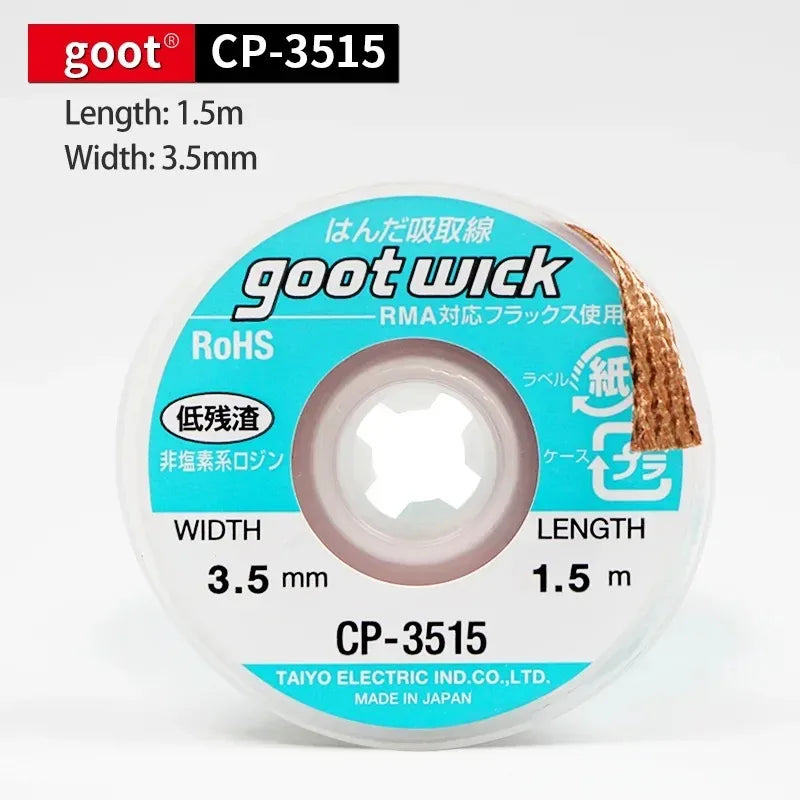 GOOT CP - 1515/ /2515/3515 Original Desoldering Core with Braided Copper Wire BGA Solder Paste Removal Tool - View 6 | SAMAG