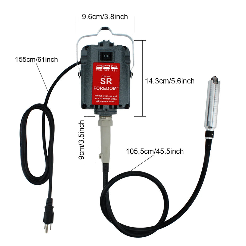 S - R Hanging Electric Grinder 230W Powerful Motor with Stepless Foot Pedal 4mm Shaft for Jewelry - Visuel 2 | SAMAG
