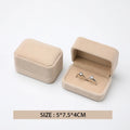 Personalized Flannel Ring Box - Custom Initials & Date, Custom Engagement Ring Box Wedding Jewelry Box, Elegant Jewelry Box