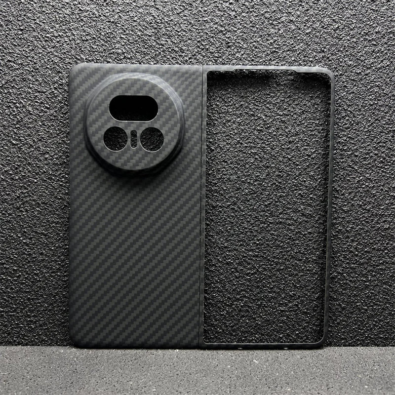 Suitable for Honor Magic V5 Mobile Phone Case, Thin Kevlar Aramid Fiber Magic V5 Carbon Fiber Protective Case, Center Shaft Full-Coverage