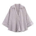 HipSeam Wide Sleeved Shirt Women Spring Asymmetric Hem Button Women's Shirts Simple Lady Johnny Collar Shirts & Blouses