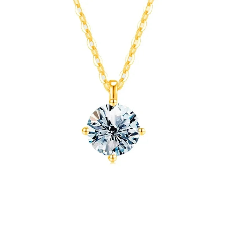 LOUTF 1-3ct Real Moissanite Diamond Necklace for Woman Wedding Daily Wear Party Original 925 Sterling Silver Luxury Fine Jewelry