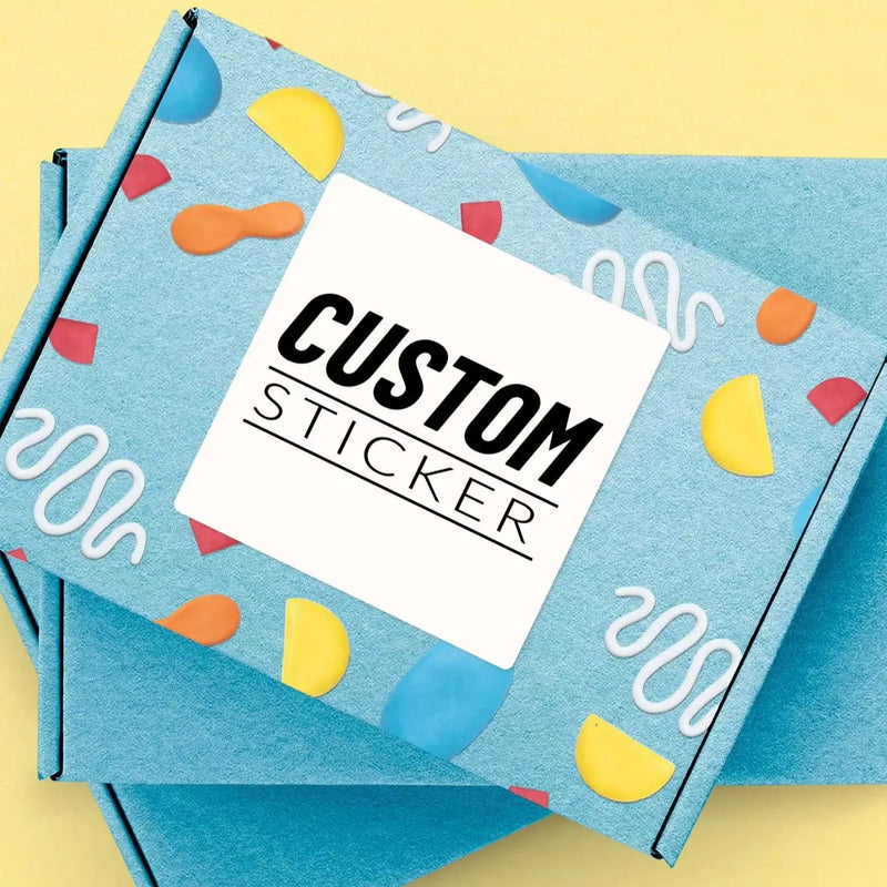 1/70/120/210Pcs Custom Square PVC Stickers Waterproof Personalized for Party, Label, Packaging