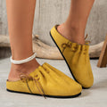New Fashion Women Suede Mules Slippers Clogs Cork Insole Sandals with Arch Support Outdoor Beach Slides Home Shoes for Women