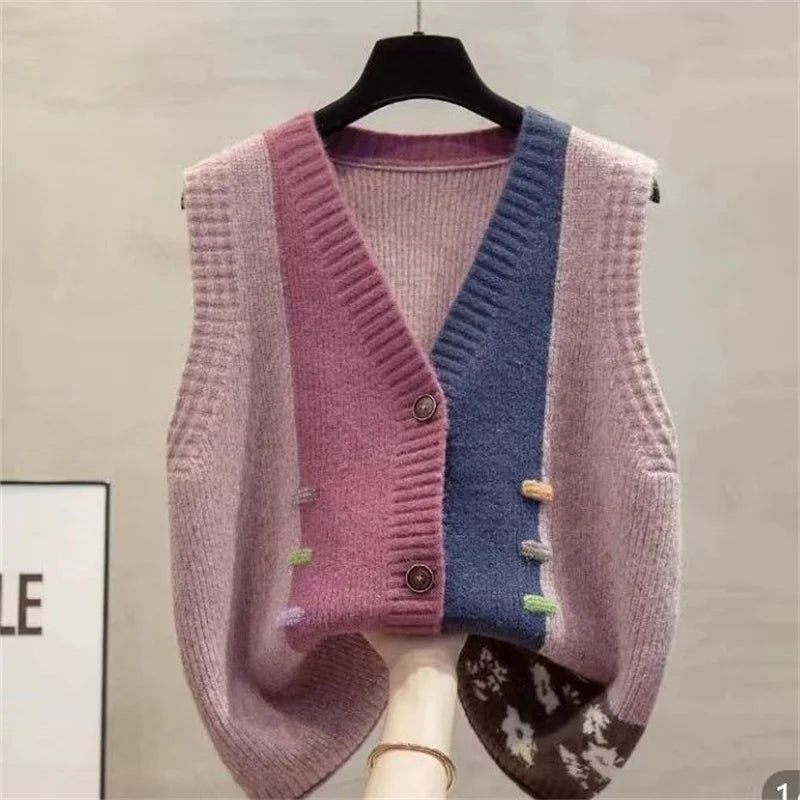 Sweater Knit Cardigan Spring Autumn Women Vest - View 6 | SAMAG