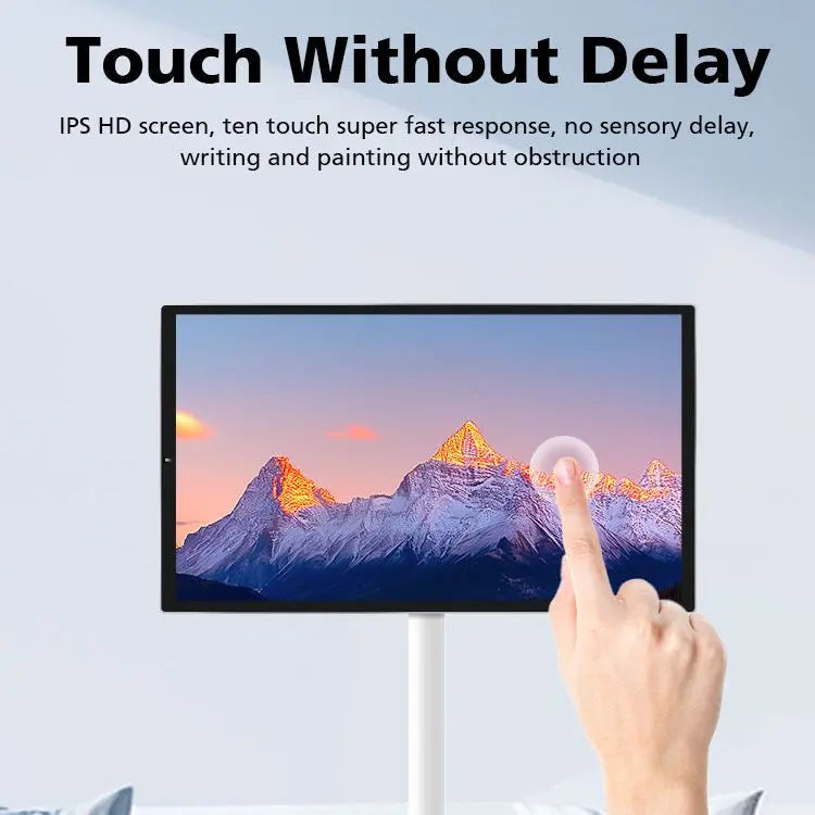 21.5" Rechargeable Standing Waterproof Touch Screen Smart TV Android Smart Display Screen Monitor Portable TV With Wheels