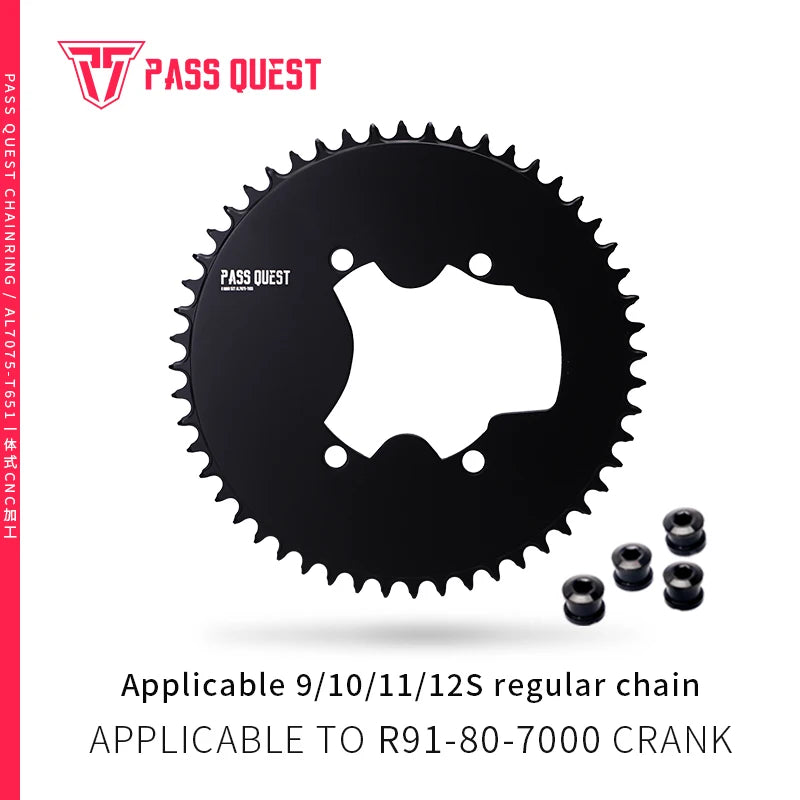 PASS QUEST 110 bcd chainring for Shimano dura ace R9100 ULTEGRA r8000 105 r7000 Narrow Wide 54T dishe single road bike plate