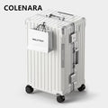COLENARA 20"24"26"28"30"32 Inch Rolling Luggage High Quality Suitcase Aluminum Frame Boarding Box Large Capacity Trolley Case