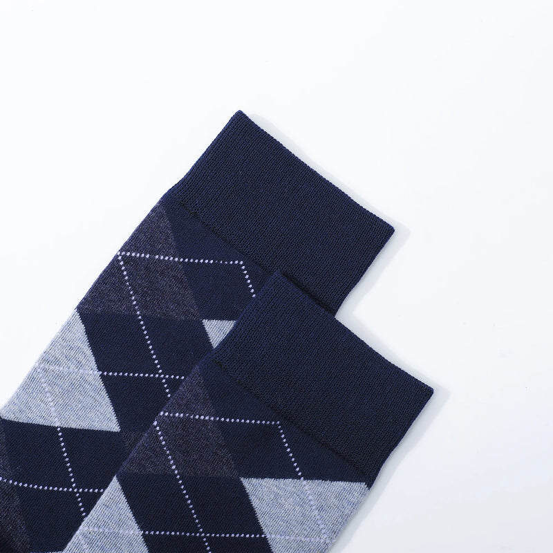 5 Pairs Men's Dress Socks Plus Large Size， Combed Cotton | SAMAG
