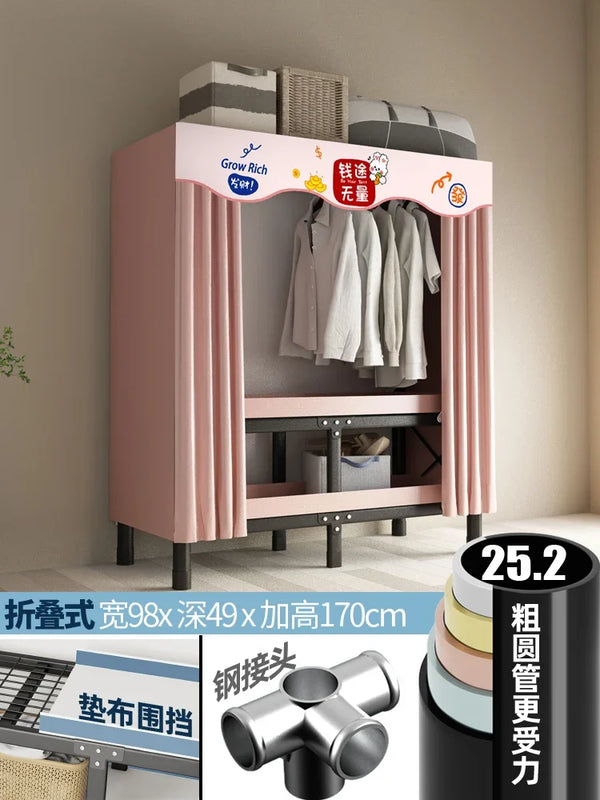 Folding Steel Frame Wardrobe Installation - Free Open Closet Durable and Economic Storage Cabinet for - View 8 | SAMAG