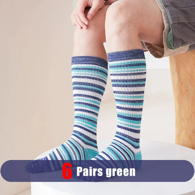 Pairs Man Toe Socks Long Plus Large Size Cotton Colorful | SAMAG