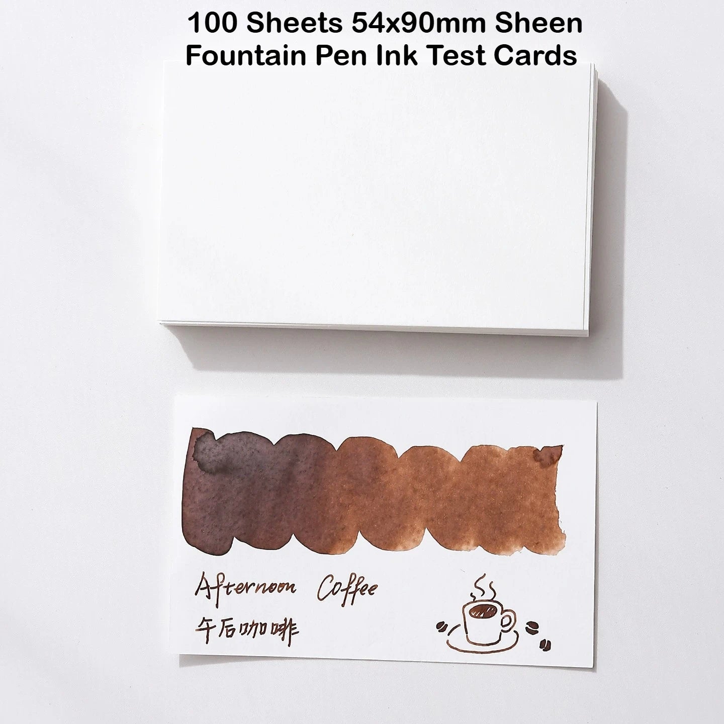 100 Sheets 54x90mm Sheen Fountain Pen Ink Test Cards Swatch Watercolor Paper Chromatography Paper Stationery School Supplies