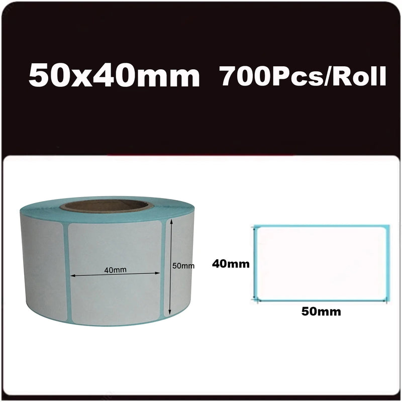700pcs/Roll 40*20/40*30/50*30mm Print Supplies Thermal Label Sticker Paper Waterproof Supermarket Price Blank Label Direct Print
