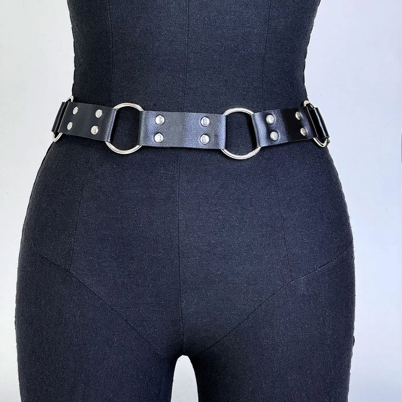 Pu Leather Harness Waist Belt Women Fashion Suspenders for Women Punk Decor Waist Belt Straps Gothic Clothing Accessories