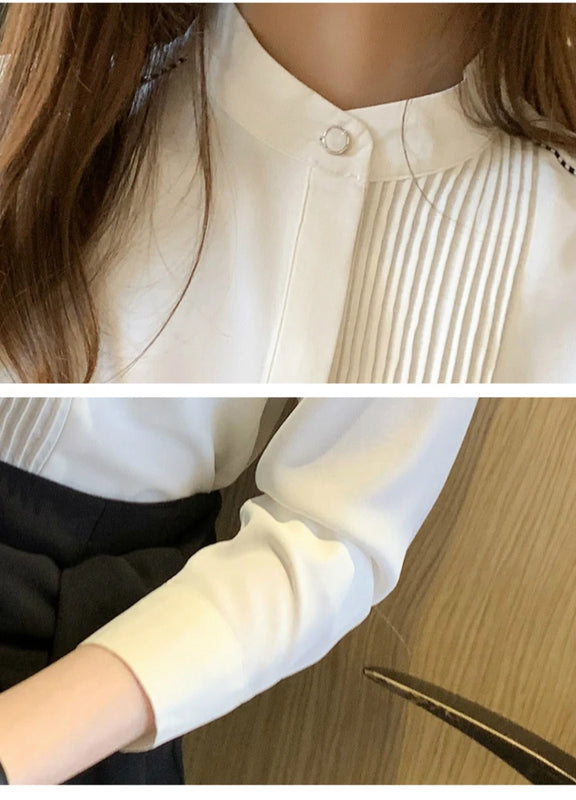 Autumn Long Sleeve Chiffon Blouse Shirt Women Blusas - View 5 | SAMAG