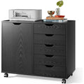 5-Der Wood Der Cabinet, Oice Storage Cabinet, Black | Crat Storage Cabinet, Under Desk Der, Rolling Cart urniture, Adjustable Sh