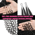Feather Crochet Human Hair 4/27 Highlight Pixie Curl Bulk Hair Extensions Lightweight Small Spirals Curly Crochet Hair For Braid