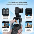 4K Action Camera With 330° Face Tracking Gimbal Stabilizer 1.72 Inch Touch Screen 64MP Pocket Digital Camera WiFi Sports Cam