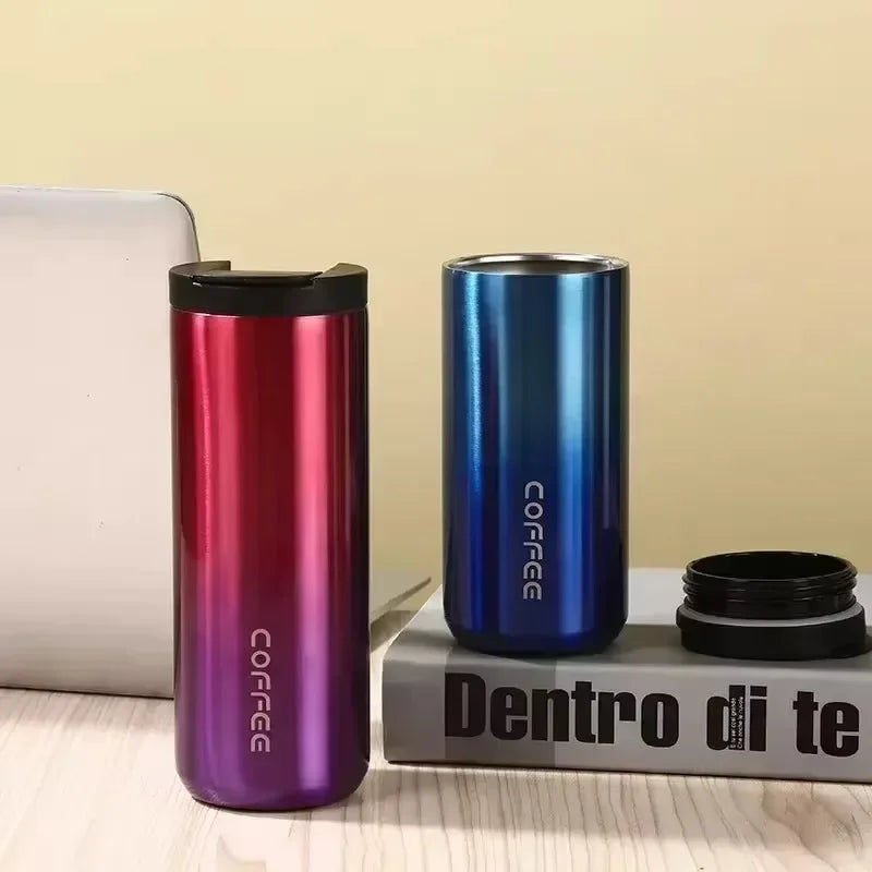 Portable 500ML Stainless Steel Coffee Thermos Bottle Thermal Mug Leakproof Car Vacuum Flasks Coffee Cup Travel Insulated Bottles