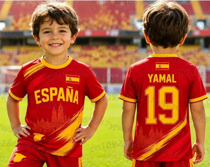 Special YAMAL 19 Football Jersey Tee Shorts Set Women Men - View 6 | SAMAG