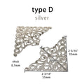 12pcs Decorative Corner Cover Edge Protector Guard for Jewelry Chest Gift Wine Wooden Box Case Book Scrapbook Photo Album Frame