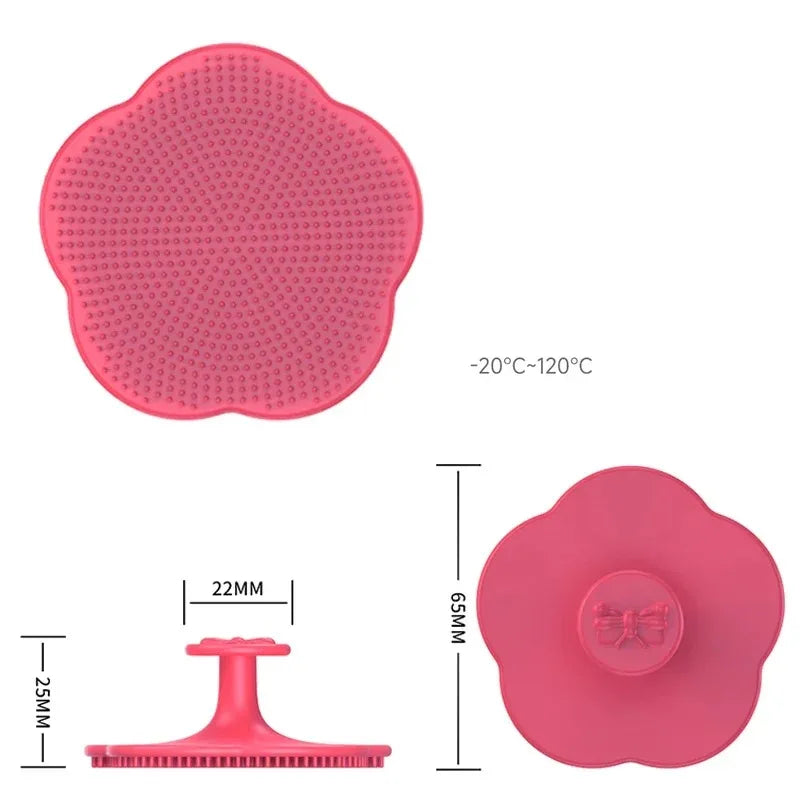 Baby Bath Brush with Newborn Shampoo Brush, Face Brush and Massage Brush for Cleaning and Massage 3Colors