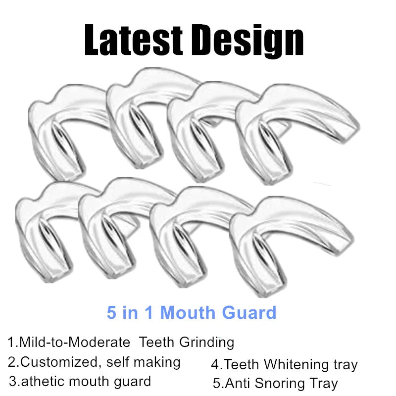 2 Dental Oral Hygiene Customized Moldable Mouth Night Guard for Teeth Grinding Bruxism Sport Athletic Whitening Tray Braces