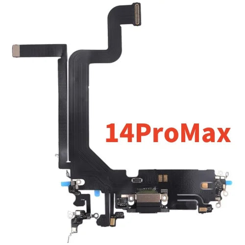 1pcs Charging Port Flex Cable For iPhone 14 11 12 13 Pro Max SE2 USB Charger Dock Connector With Microphone  Ribbon Repair