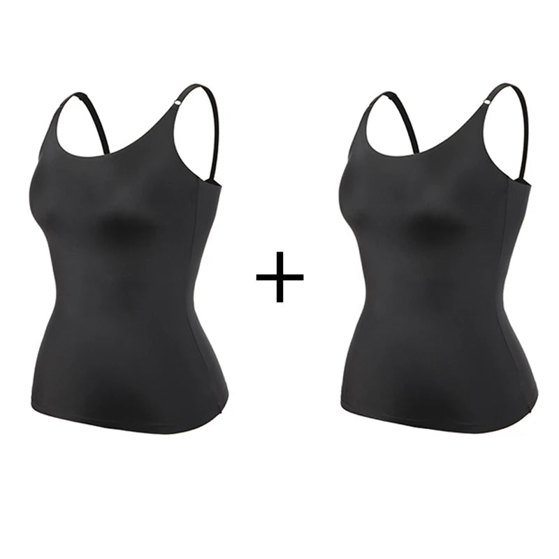 Seamless Shapewear Tank Tops Camisole Women Tummy Control Smooth Compression Vest Nude Black Women Clothing