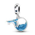 925 Sterling Silver Ocean Theme Charm Beads For Women Blue Wave Dolphin Seashell Compatible Summer Beach Vacation Jewelry