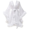 Ostrich Feathers Good Quality in Stock Women Lingerie Fur Robe Luxury Silk Prom Dress Party Gowns Sexy Evening Elegant Dress