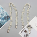 Deepeel New 1Pairs 69*2cm Fashion Pearl Chain Decoration Suspenders Adjustable Trouser Bead Strap Female Waist Corset Braces
