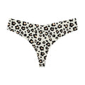 Sexy Leopard Print T-Back T-Shaped Panties Seamless Underwear Women's Ice Silk Breathable Quick-Drying Sports T-Back Pure Cotton