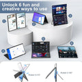 18.5 Inch Dual IPS Portable Monitor 100Hz 1080P FHD 100%sRGB Foldable Dual Extension Screen for Stock Trading Conference Travel