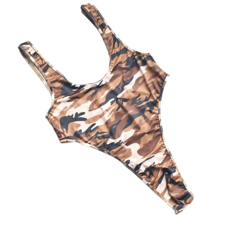 Men's Sports Fitness Camouflage Shapewear Jumpsuit Muscle Skinny E777