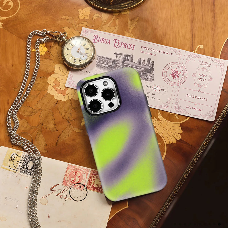 Neon Mist Phone Case for IPhone 17AIR 16E 16 15 14 13 12 11 17 Pro Max Plus Double-layer Back Cover