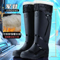 Large Size Water Shoes Men High-top Outdoor Lightweight and Comfortable Rain Boots Fishing Non-slip Boots Plus Velvet Rain Boots