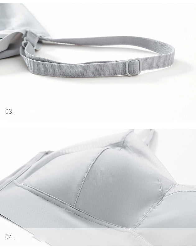 New Women's Seamless Mulberry Silk Bralette, Wire-Free Nude Feel Bra Camisole