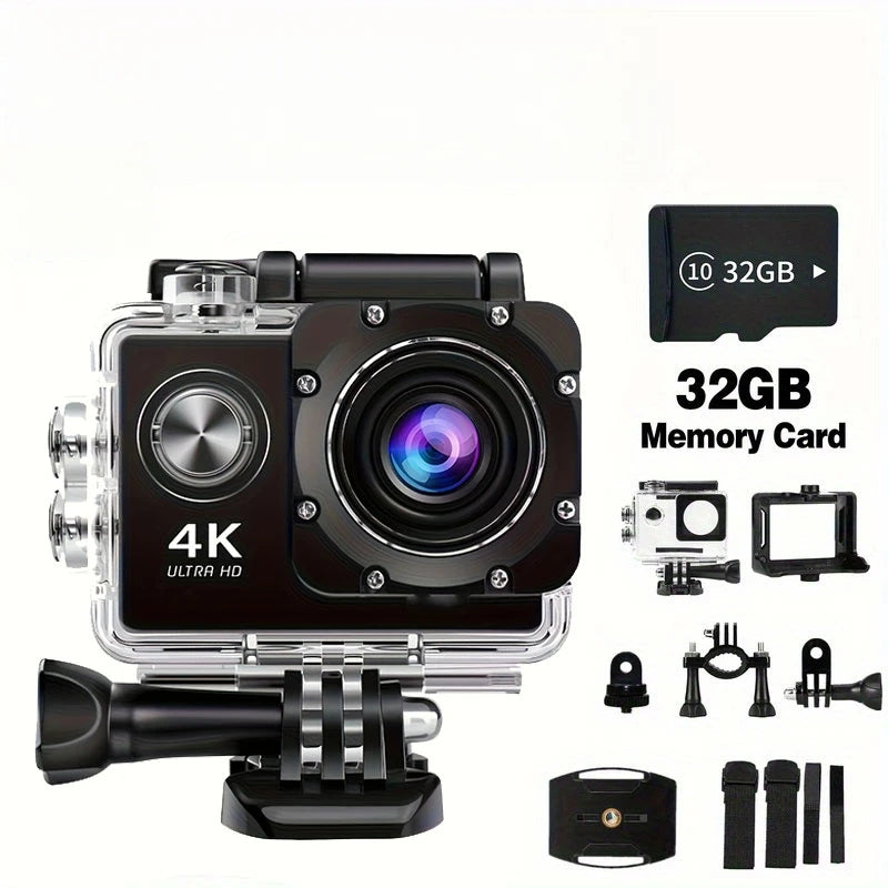 Regaton 4K 30FPS Ultra HD Action Camera, 20MP EIS Stabilization Sport Cam With Remote Control, Cycling Helmet Mount Accessories