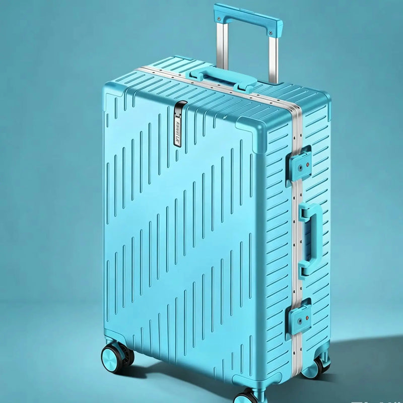 Large Capacity Aluminum Frame Luggage, 20/24 Inch Spinner Wheels Travel Suitcase, Sturdy & Durable for Men & Women