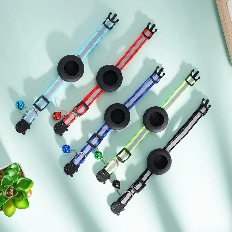 Reflective Adjustable Cats and Small Dogs Collars with Bells Pet Supplies Anti-strangling Cats Necklace Breakaway Cat Collar