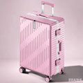 Large Capacity Aluminum Frame Luggage, 20/24 Inch Spinner Wheels Travel Suitcase, Sturdy & Durable for Men & Women