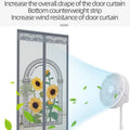 Sunflower mosquito proof door curtain, magnetic screen door, summer screen window, household mosquito net, high-end partition, s